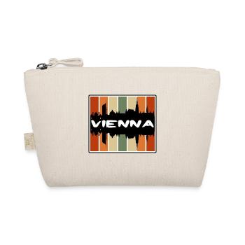 Vienna Austria Skyline Silhouette Travel Souvenir - Organic Pouch - nature - Front