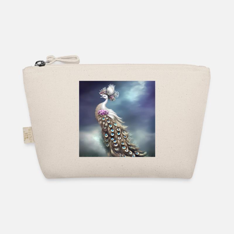 Wonderful elegant peacock - Organic Pouch - nature