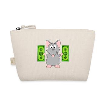 RATTE - GELD - TIER - TIERISCH - Bio-Täschchen - Natur - Vorne