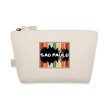 Sao Paulo Brasilien Skyline Silhouette Reise Souveni - Bio-Täschchen - Natur - Vorne