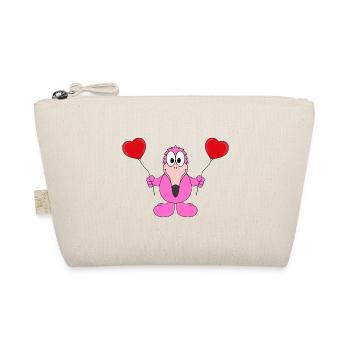 FLAMINGO - LUFTBALLONS - LIEBE - LOVE - TIER - Bio-Täschchen - Natur - Vorne