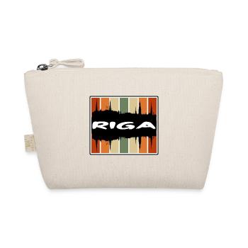Riga Latvia Skyline Silhouette Travel Souvenir - Organic Pouch - nature - Front
