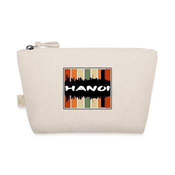 Hanoi Vietnam Skyline Silhouette Travel Souvenir - Organic Pouch - nature - Front