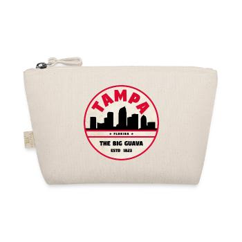 Tampa Skyline Retro Badge - Organic Pouch - nature - Front