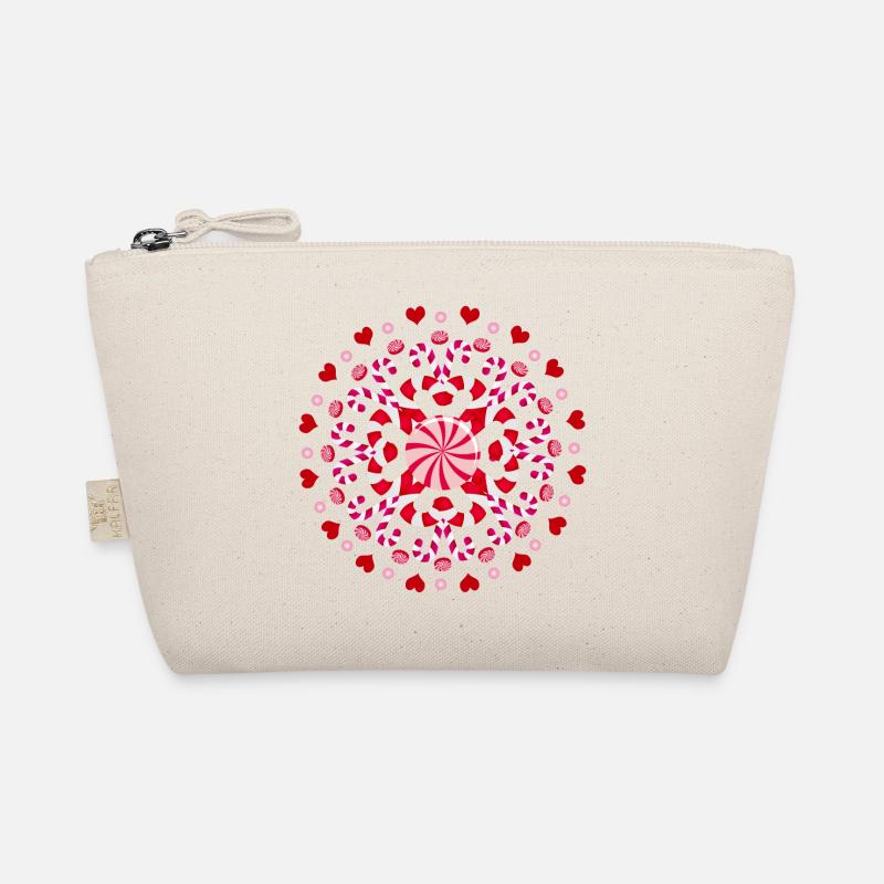 red candy cane ornament for Christmas Organic Pouch