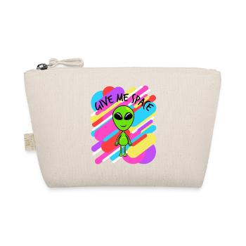 Give Me Space Colorful T-shirt Design Aliens UFO - Bio-Täschchen - Natur - Vorne