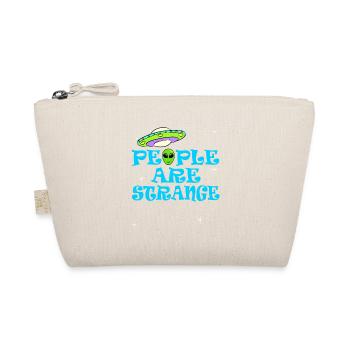 People Are Strange T-shirt Design Aliens Peculiar - Organic Pouch - nature - Front