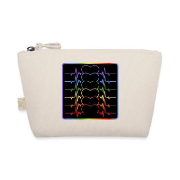 LGBTQIA-FLAGGE - HEARTBEAT PRIDE - Bio-Täschchen - Natur - Vorne