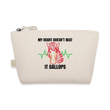 Stallion Cool Icelandic Horses Horse Love Statement - Organic Pouch - nature - Front