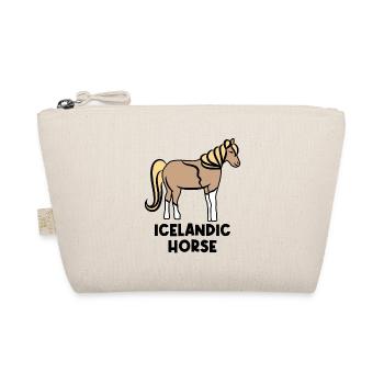 Islandpferde Pferdenarr Haflinger Ross Spruch - Bio-Täschchen - Natur - Vorne