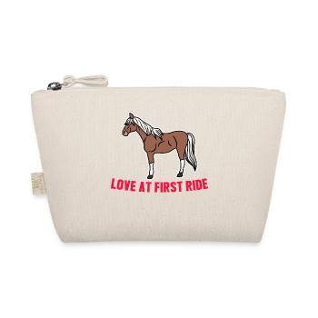 Riding Cool Icelandic Horses Statement Horse Love - Organic Pouch - nature - Front
