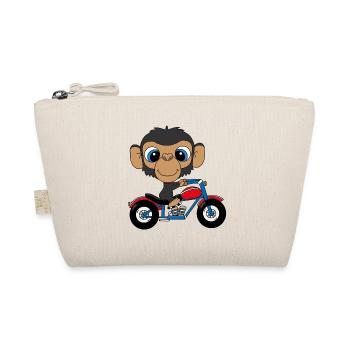 AFFE - MOTORRAD - BIKER - MOTORSPORT - TIER - Bio-Täschchen - Natur - Vorne