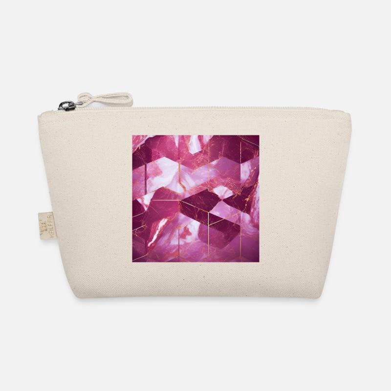 Texture Marbre Or Rose Géométrique Trousse biologique