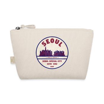Emblème vintage Seoul Skyline - Trousse biologique - nature - Devant