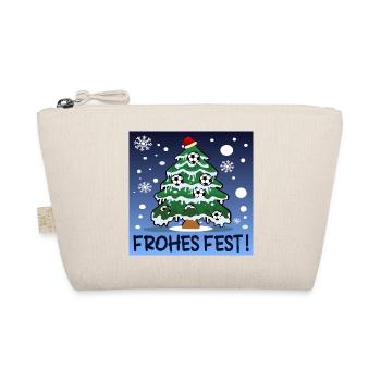 FROHES FEST - WEIHNACHTEN FUßBALL - Bio-Täschchen - Natur - Vorne