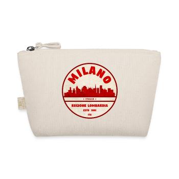Milano Lombardia Retro Skyline - Organic Pouch - nature - Front