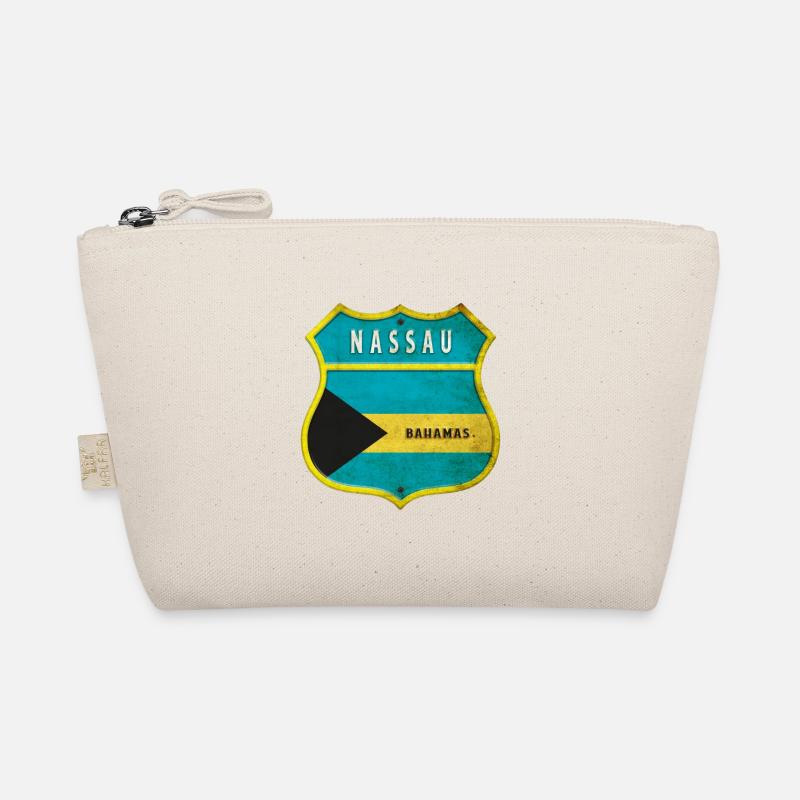 Nassau Bahamas Flaggen Wappen Design - Bio-Täschchen - Natur