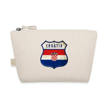 Croatia flag coat of arms design - Organic Pouch - nature - Front
