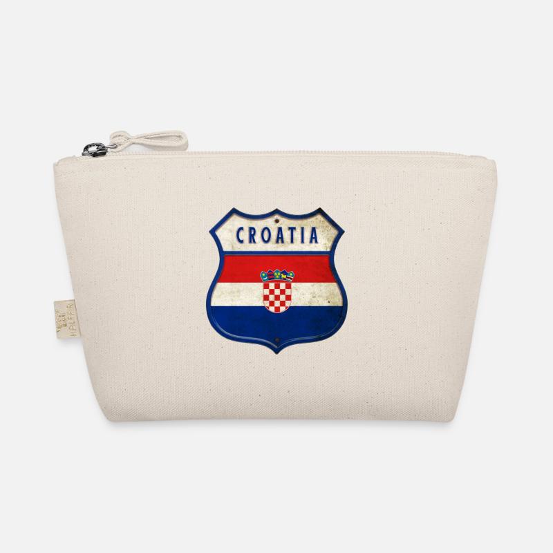 Kroatien Flaggen Wappen Design Bio-Täschchen