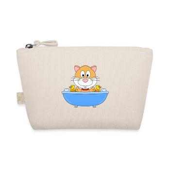 HAMSTER - BADEWANNE - BADEN - TIER - TIERISCH - Bio-Täschchen - Natur - Vorne