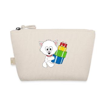 KATZE - GESCHENKE - WEIHNACHTEN - TIER - TIERISCH - Bio-Täschchen - Natur - Vorne