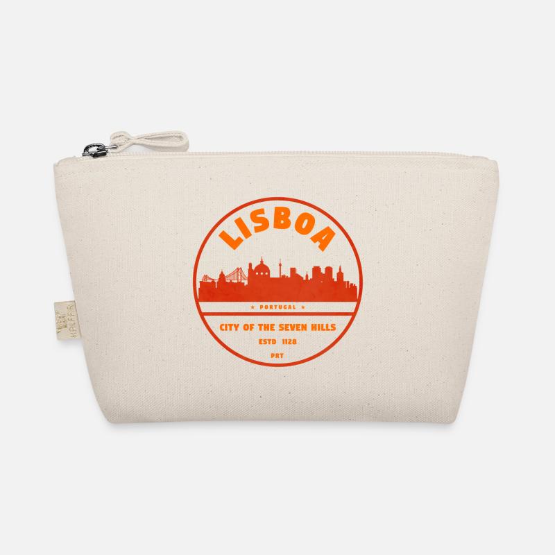 Lissabon Skyline Stempel Bio-Täschchen