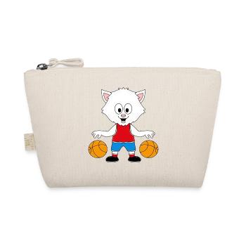 KATZE - BASKETBALL - SPORT - TIER - TIERISCH - Bio-Täschchen - Natur - Vorne