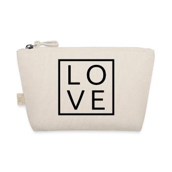 Cool Awesome Love Square Geschenk Männer Frauen & Kinder - Bio-Täschchen - Natur - Vorne
