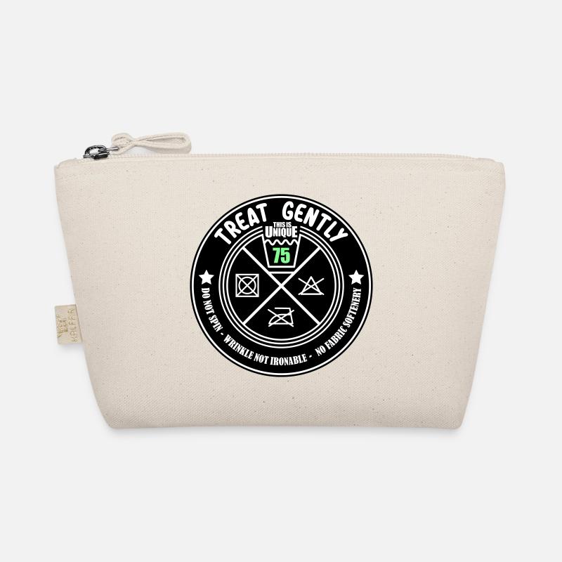 Schonend behandeln Unikat 75 | Farben änderbar Bio-Täschchen