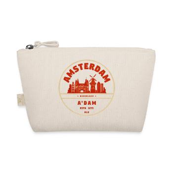 Amsterdam Skyline Vintage Abzeichen - Bio-Täschchen - Natur - Vorne