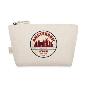 Amsterdam Skyline Vintage Abzeichen - Bio-Täschchen - Natur - Vorne
