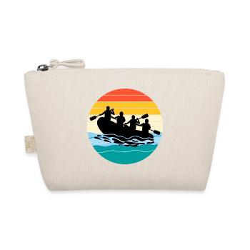 Vintage Retro Rafting Team Raft White Water Rafter - Organic Pouch - nature - Front