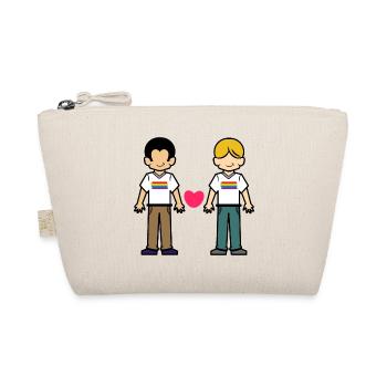 Same-sex partnership Lgbt heart - Organic Pouch - nature - Front