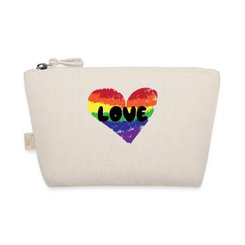 Herz Liebe Lgbt beziehung Spruch Homosexuell - Bio-Täschchen - Natur - Vorne