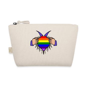 Lgbt Heart Rainbow Sexuality Human Rights - Organic Pouch - nature - Front