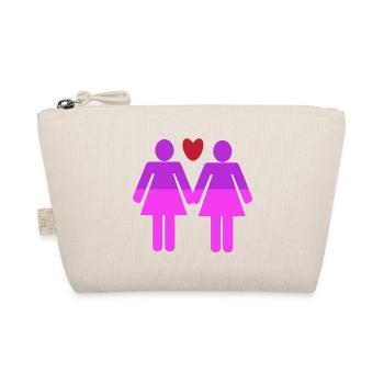 Lgbt Heart Same-sex partnership - Organic Pouch - nature - Front