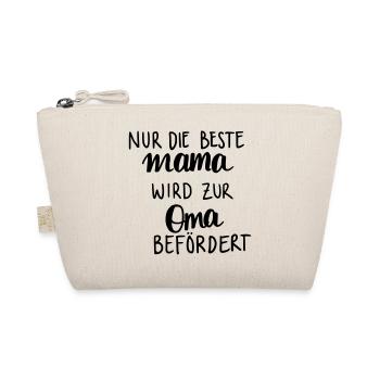 Nur die beste Mama wird zur Oma befördert - Bio-Täschchen - Natur - Vorne