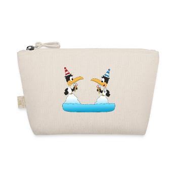 PINGUINE - EIS - TIERE - WINTER - LIEBE - LOVE - Bio-Täschchen - Natur - Vorne