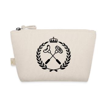 BBQ cutlery with sausage and hamburger in laurel wreath - Organic Pouch - nature - Front