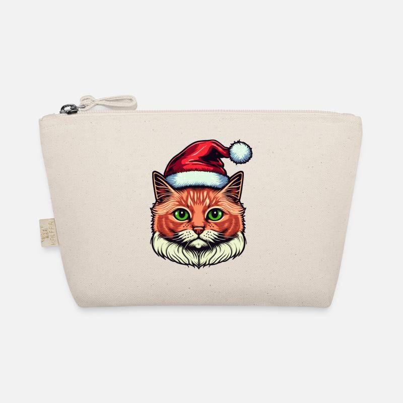 Beautiful Christmas cat design, an excellent Organic Pouch