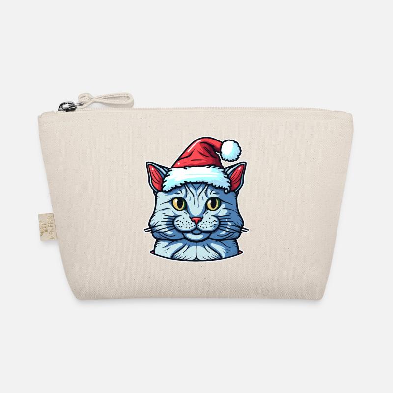 Beautiful Xmas kitten drawing, the ideal Advent Organic Pouch