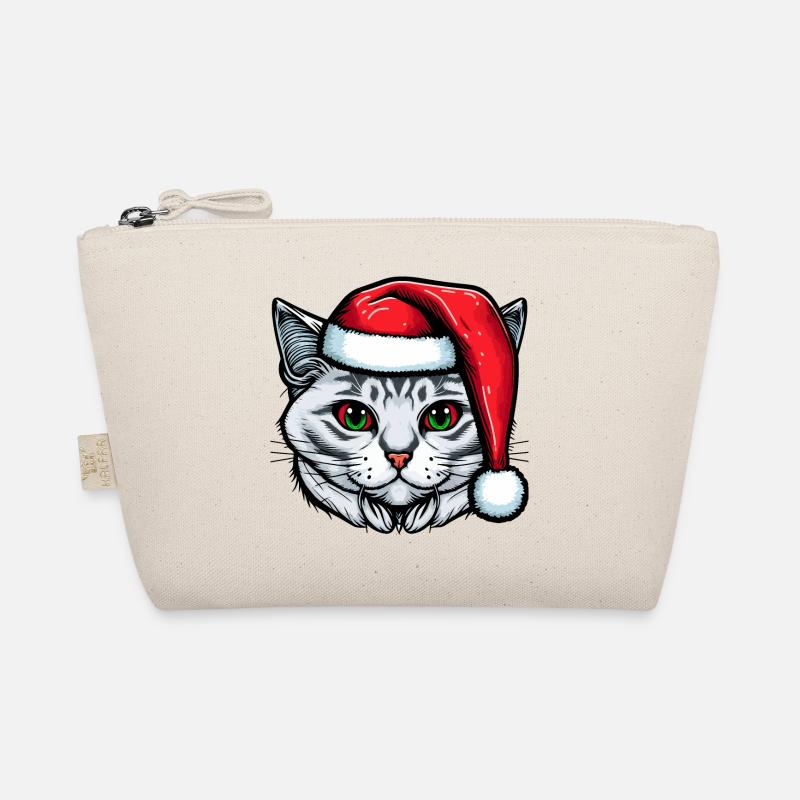 Stunning Winter kitten design, the ideal Xmas gift Organic Pouch