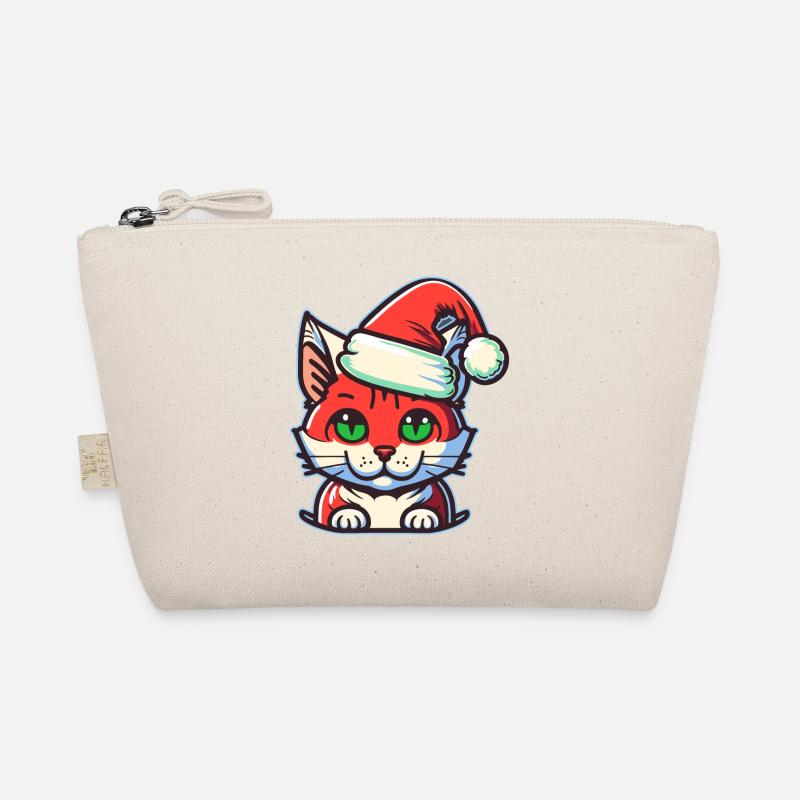 Wunderschönes Weihnachtskatzendesign, ein ausgezeichneter Weihnachtsmann Bio-Täschchen
