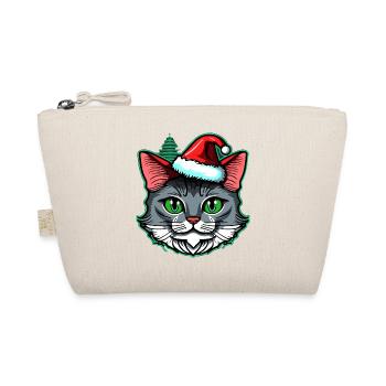 Stunning Xmas kitten design, the best Xmas present - Organic Pouch - nature - Front