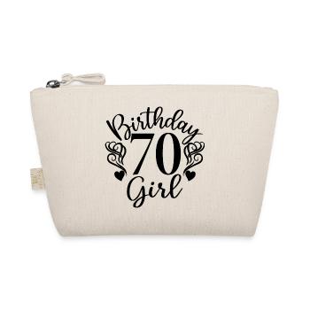 70. Geburtstag Frauen Ihr Geburtstagskind 70 Jahre alt - Bio-Täschchen - Natur - Vorne