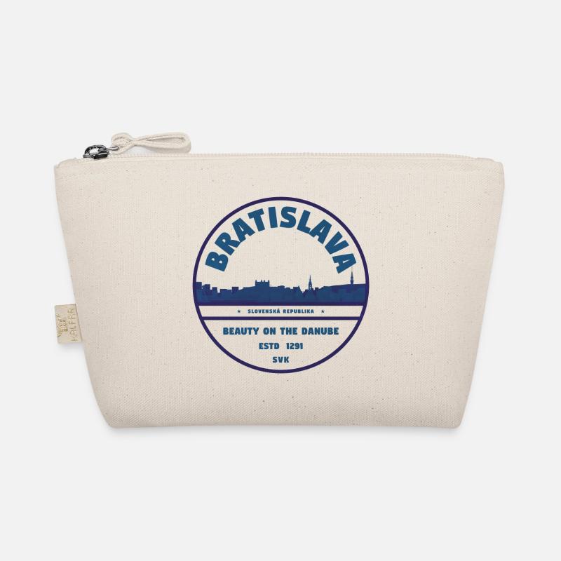 Bratislava Danube Skyline Emblem Organic Pouch