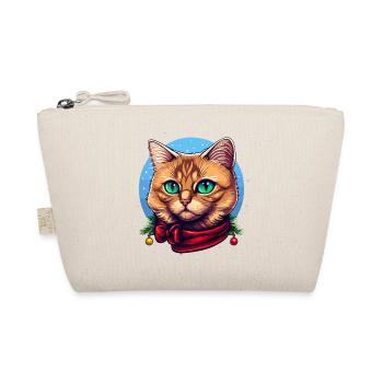 Stunning Christmas cat drawing, the best Xmas - Organic Pouch - nature - Front