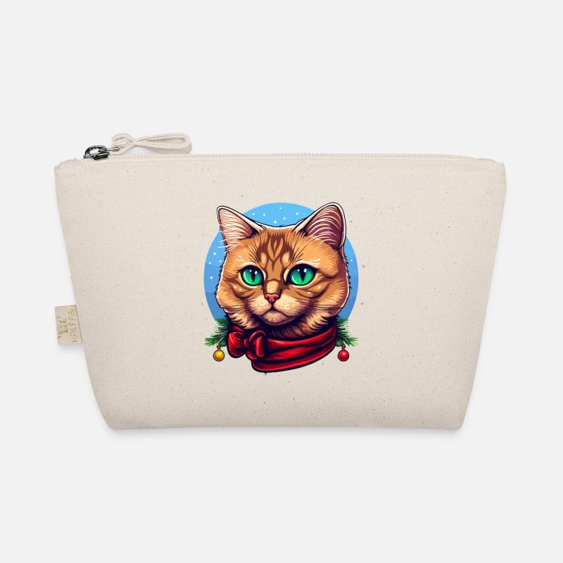 Superbe dessin de chat de Noël, le meilleur Noël Trousse biologique