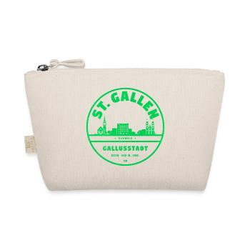 St. Gallen Switzerland Emblem with Gallusstadt - Organic Pouch - nature - Front