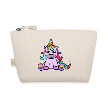 Unicorn Heart Rainbow Human Rights Lgbt - Organic Pouch - nature - Front